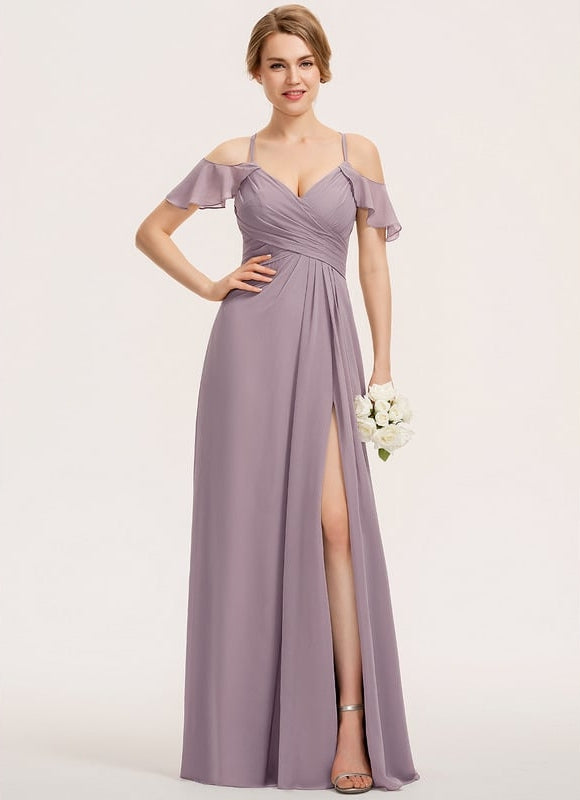 Robe Chic Chiffon Sable - gallery 5