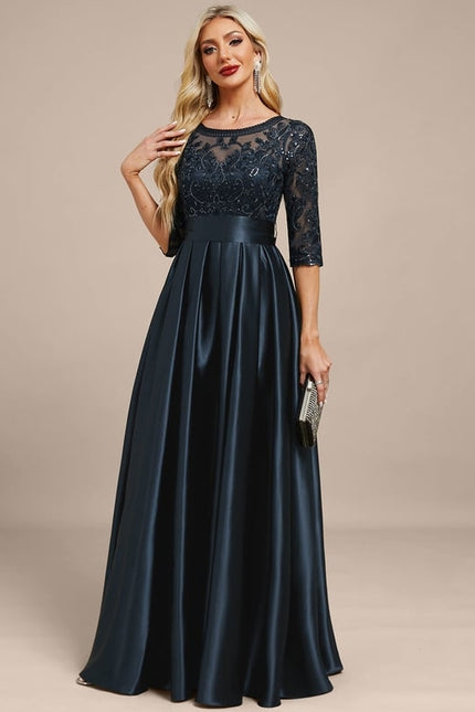 Robe Chic De Soirée Satinée - gallery 4