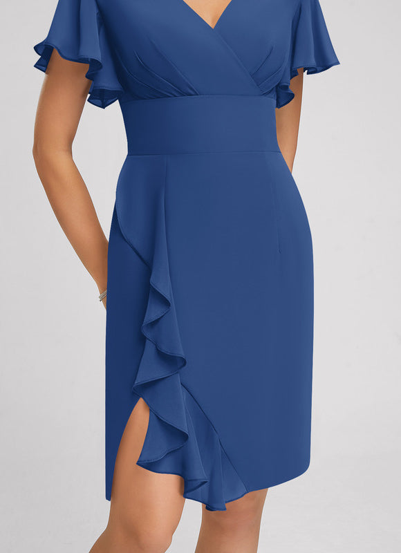 Robe Chic Volants Prune - gallery 5