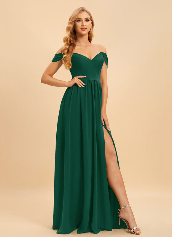 Robe Chic Mousseline Émeraude - gallery 1
