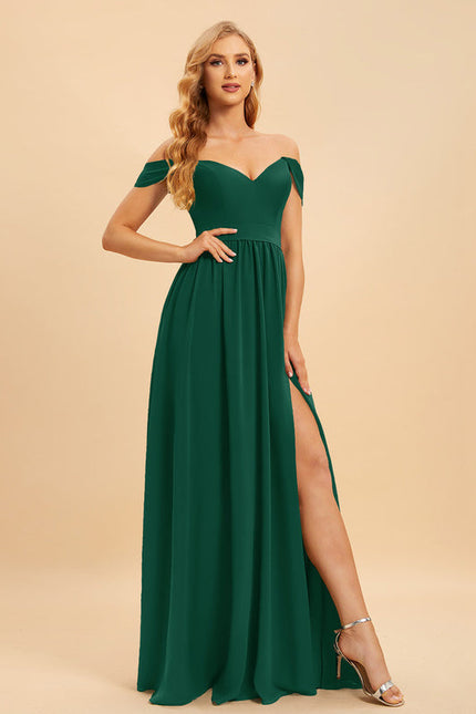 Robe Chic Mousseline Émeraude - gallery 1