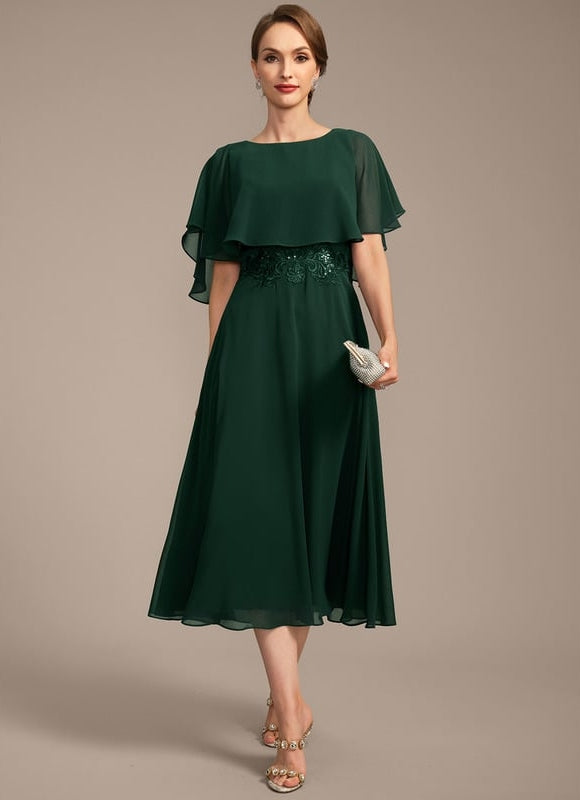 Robe Chic Émeraude Fluidité