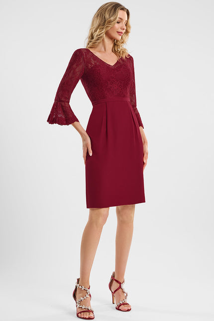 Robe Chic Bourgogne Élégante - gallery 3