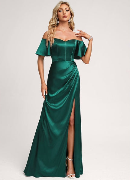 Robe Chic Satin Rouille