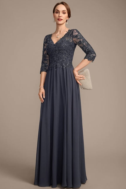 Robe Chic Longue Bleu Cobalt - gallery 4