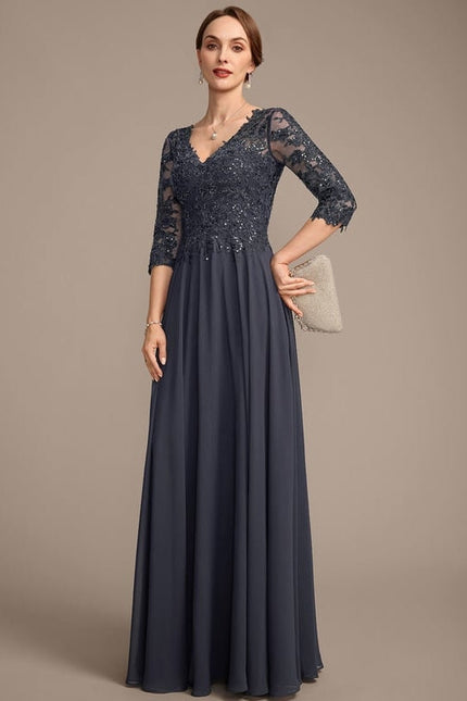 Robe Chic Longue Bleu Cobalt - gallery 4