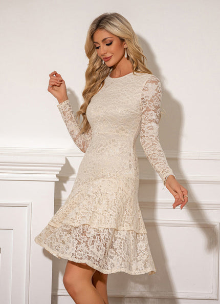 Robe Chic En Dentelle Marine