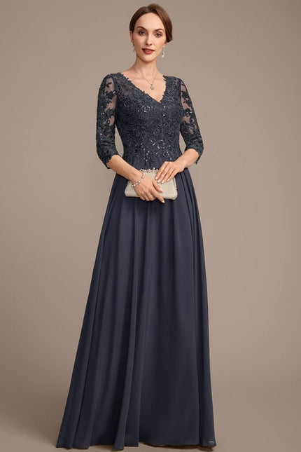Robe Chic Longue Bleu Cobalt - gallery 2