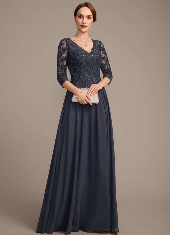 Robe Chic Longue Bleu Cobalt - gallery 2