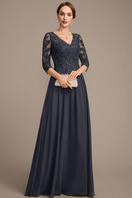 Robe Chic Longue Bleu Cobalt - gallery 2