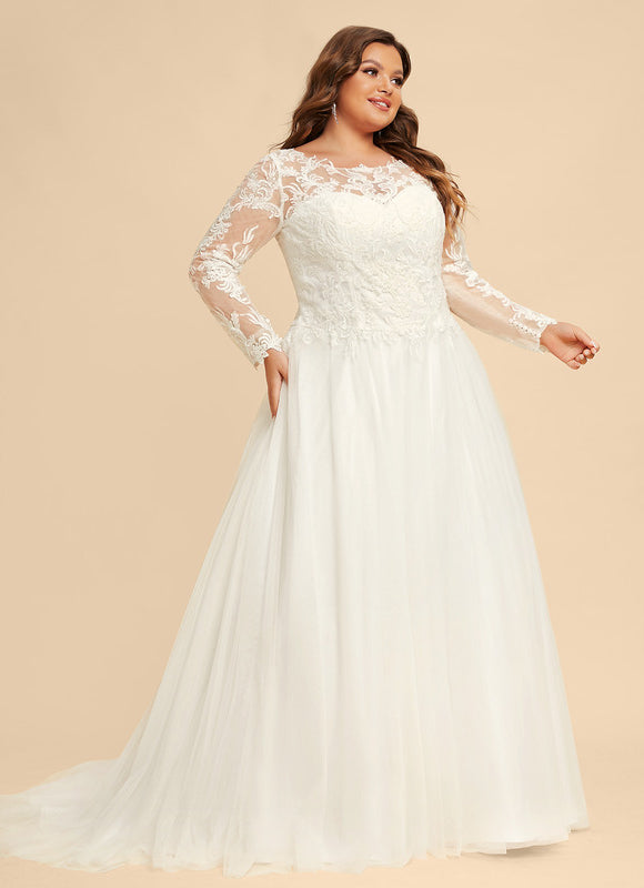 Robe Chic Blanche Col Rond Dentelle - gallery 7