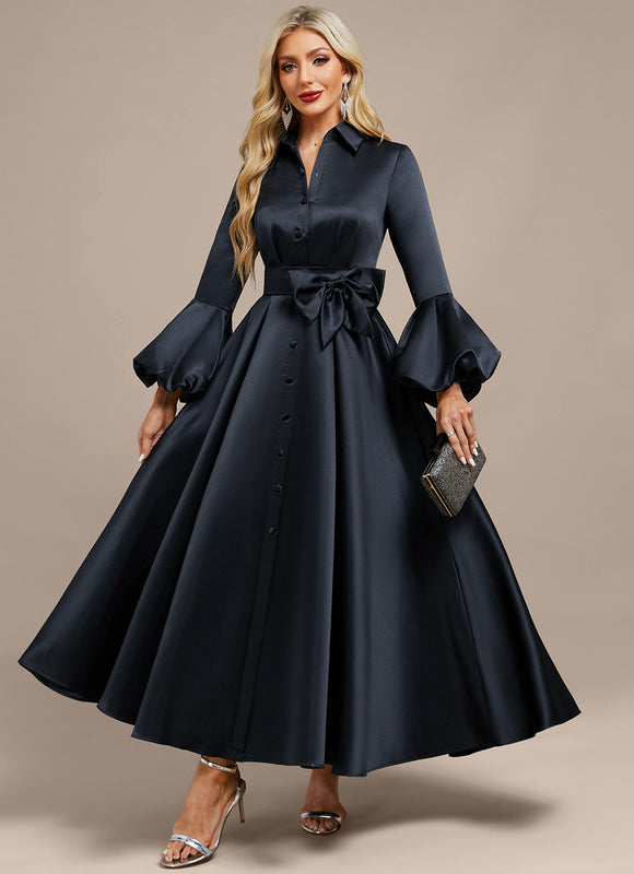 Robe Chic Satinée Longue Élégante - gallery 1