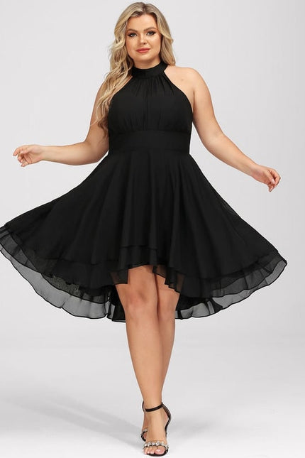 Robe Chic Noir Asymétrique Chic - gallery 9