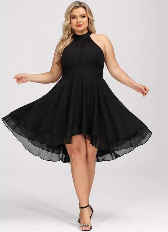 Robe Chic Noir Asymétrique Chic - gallery 9