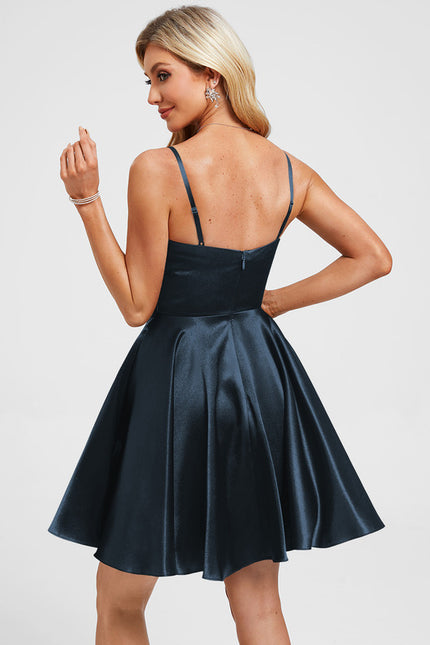 Robe Chic Satinée À Volants - gallery 1