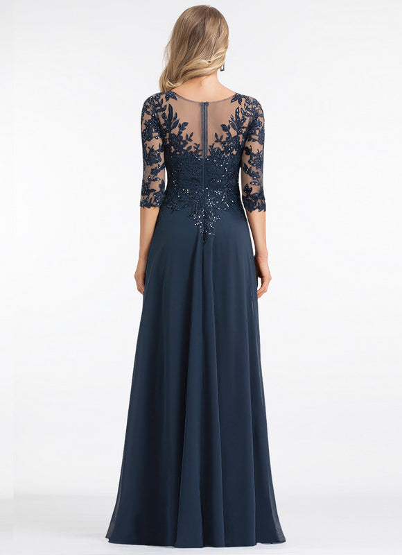 Robe Chic Longue Bleu Cobalt - gallery 2