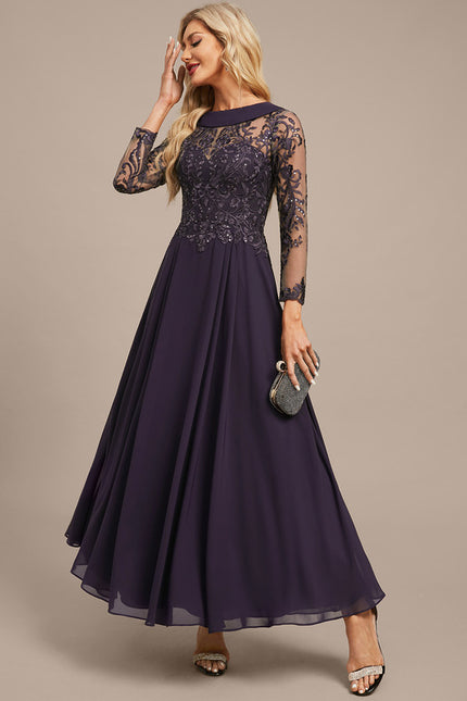 Robe Chic Élégance Violette - gallery 4