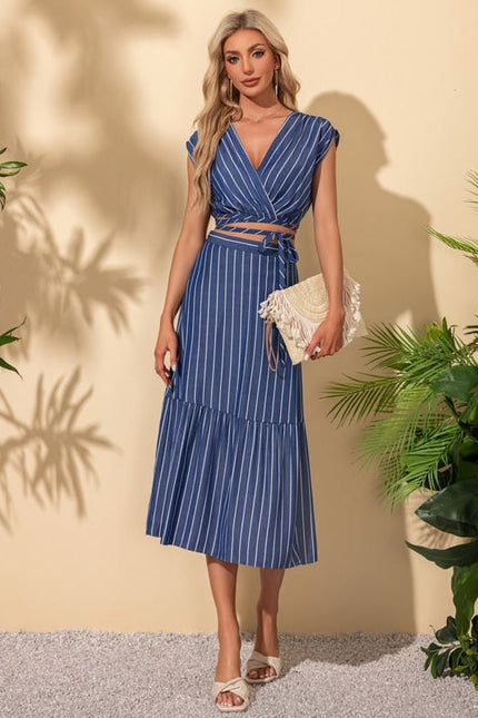 Robe Chic Rayée Décontractée - gallery 4