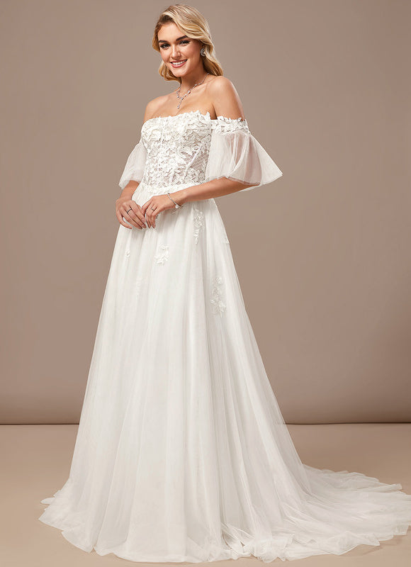 Robe Chic Mariée Tulle Étoilé