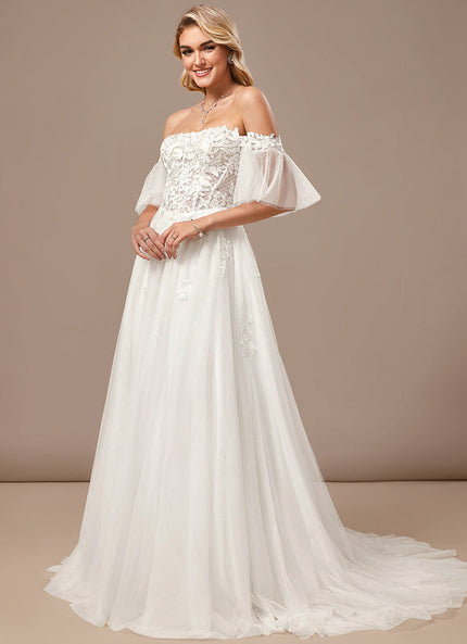 Robe Chic Mariée Tulle Étoilé