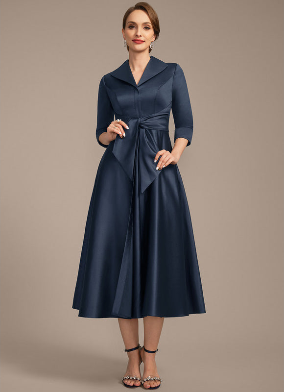Robe Droite Bleu Marine Chic - gallery 2