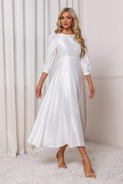 Robe Chic Blanche Pour Mariage - gallery 4