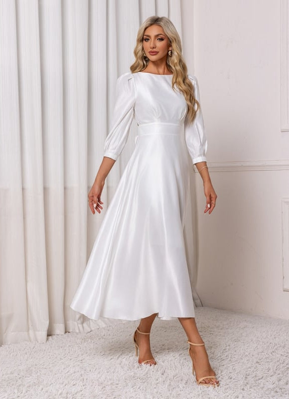 Robe Chic Blanche Pour Mariage - gallery 4
