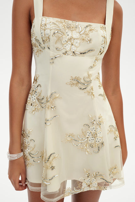 Robe Chic Fleurie Pailletée - gallery 7