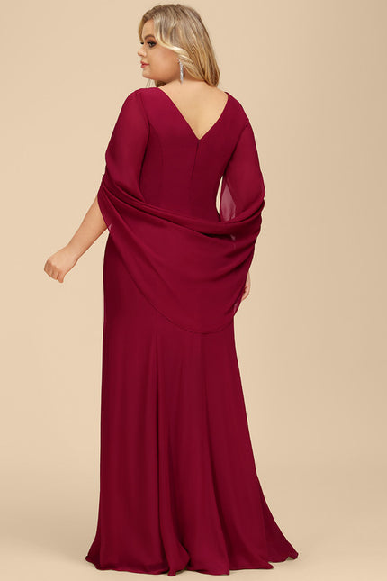 Robe Chic Mère Bordeaux - gallery 8