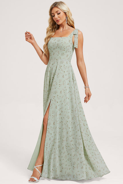Robe Chic Longue Verte Élégante - gallery 2