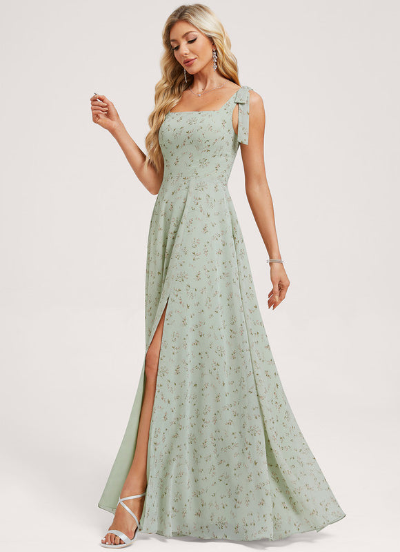 Robe Chic Longue Verte Élégante - gallery 2