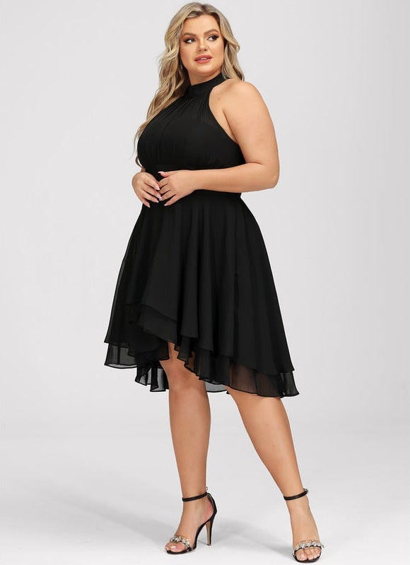 Robe Chic Noir Asymétrique Chic - gallery 7