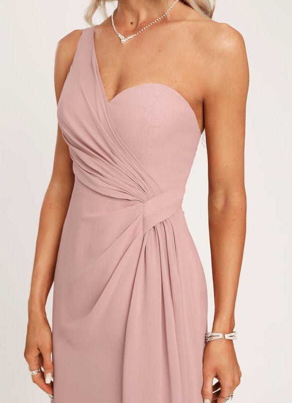 Robe Chic Asymétrique Beige - gallery 1
