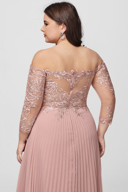 Robe Chic Longue Rose Plissée - gallery 9