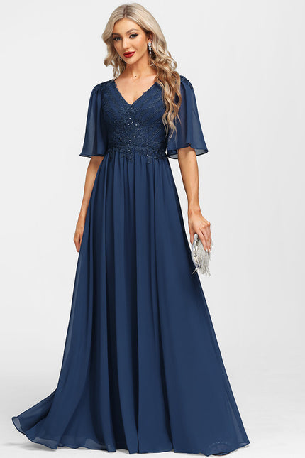 Robe Chic Longue Bleu Cobalt - gallery 2