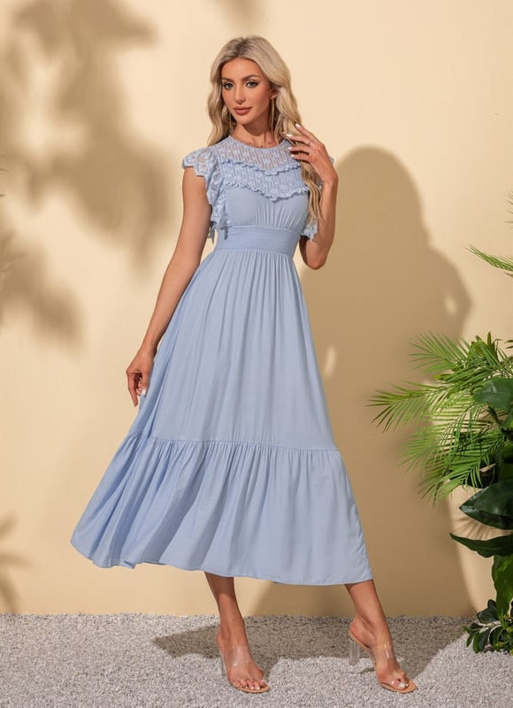 Robe Chic Bleue Aérienne - gallery 6