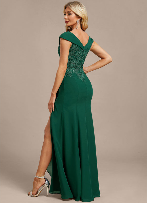 Robe Chic Longue Drapée Émeraude - gallery 6