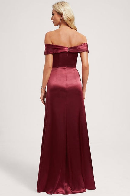 Robe Chic Satin Rouille - gallery 4