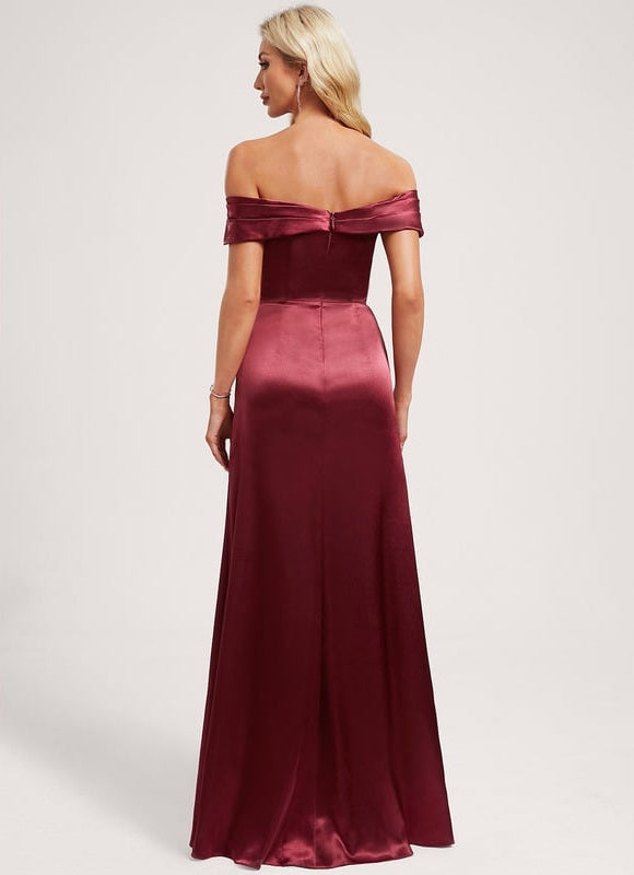 Robe Chic Satin Rouille - gallery 4