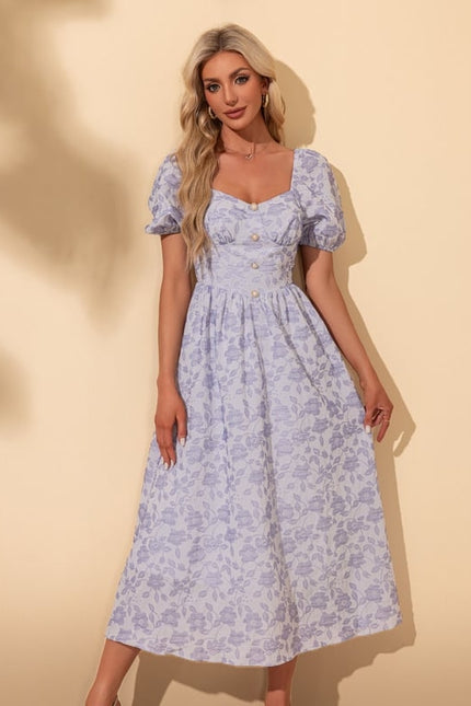 Robe Chic Midi Rose Fleuri - gallery 5