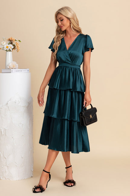 Robe Chic Plissée Satinée
