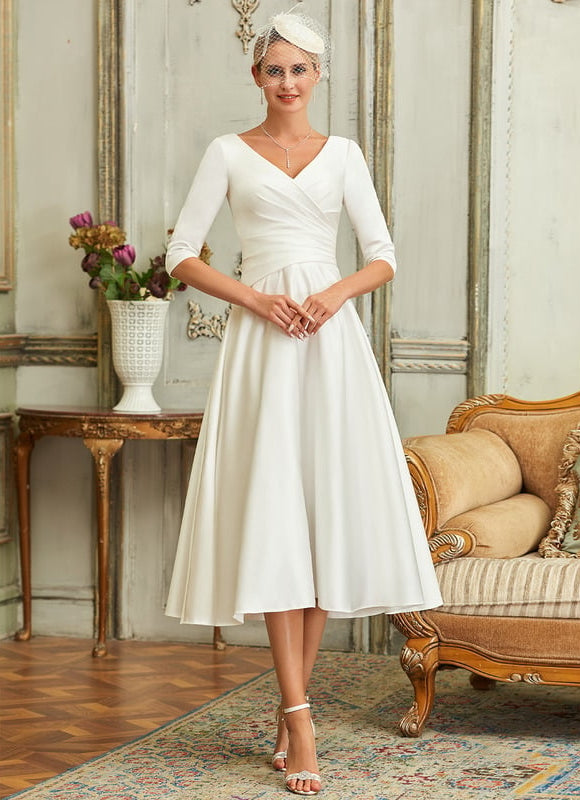 Robe Chic Élégance Satinée Midi - gallery 3