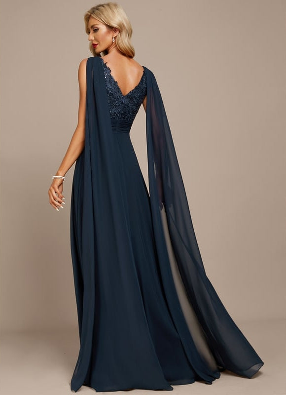 Robe Chic Longue Émeraude Élégante - gallery 5