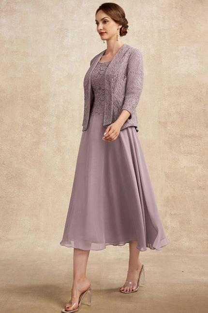 Robe Chic Flottante Mauve - gallery 2