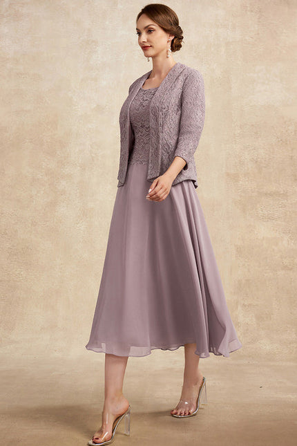 Robe Chic Flottante Mauve - gallery 2