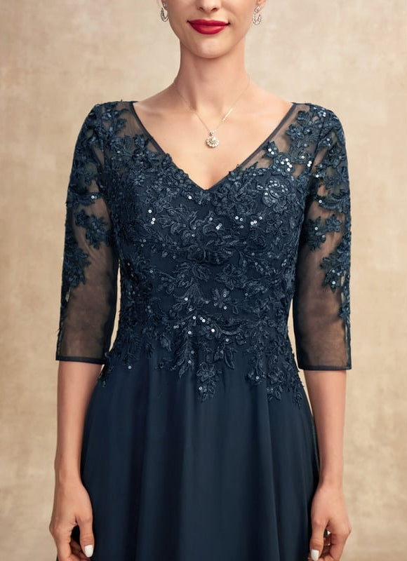 Robe Chic Longue Bleu Cobalt - gallery 4