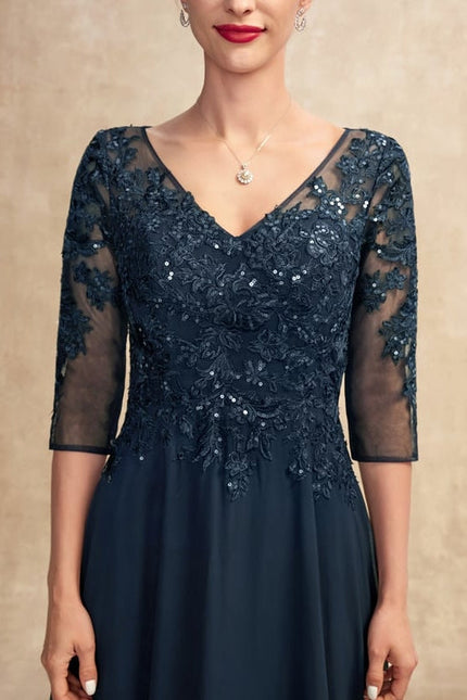 Robe Chic Longue Bleu Cobalt - gallery 4