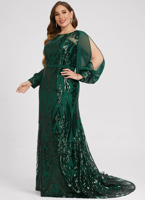 Robe Chic Illusion Émeraude - gallery 7