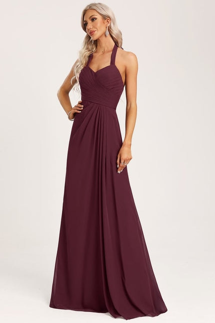 Robe Chic Bleu Drapé - gallery 1