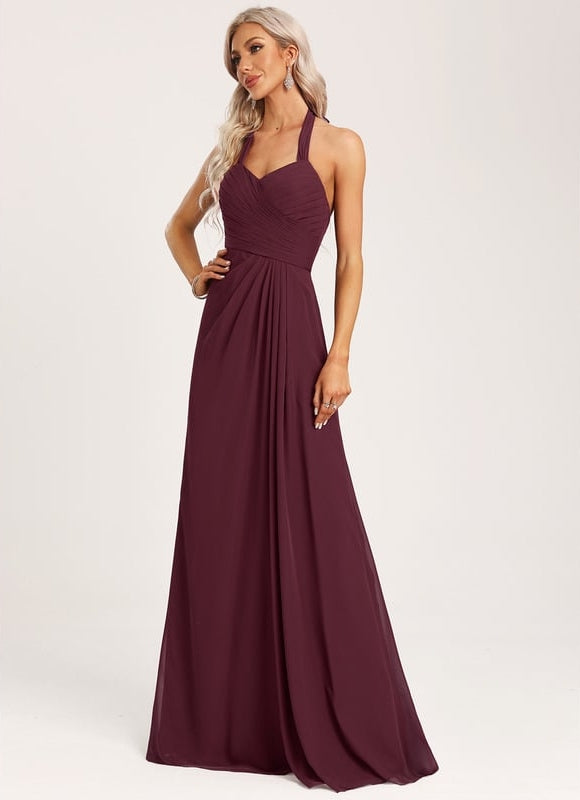 Robe Chic Bleu Drapé - gallery 1
